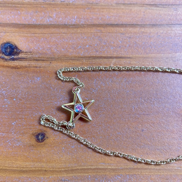 Avon Star Anklet Goldtone Clear Stone 9.5 inches Long - Picture 3 of 6